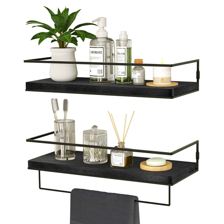 Latitude Run® 2 Piece Floating Shelf with Towel Bar & Reviews Wayfair